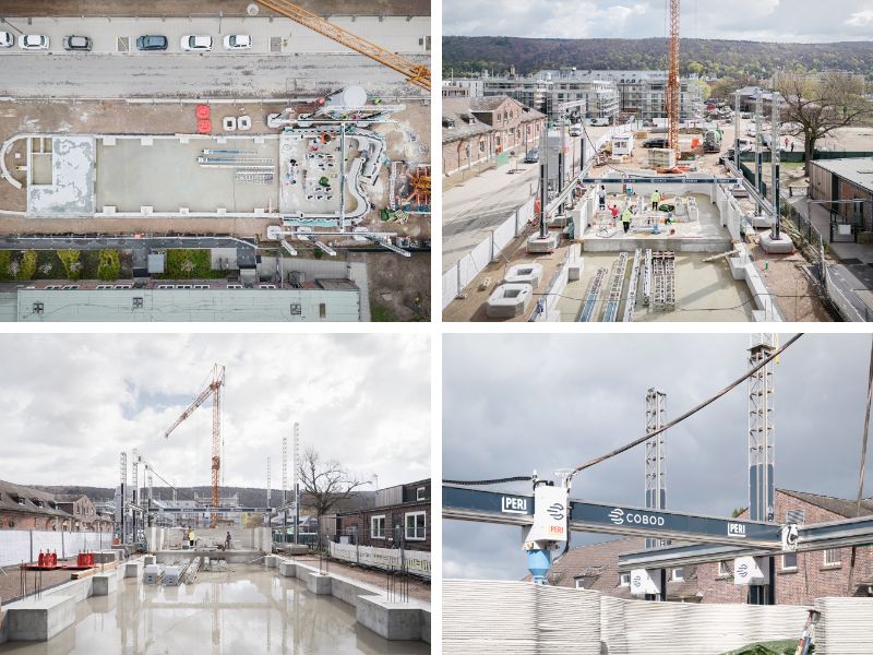 Blick auf die Baustelle des 3D-Druck-Gebäudes in Heidelberg. Copyright: KRAUSGRUPPE