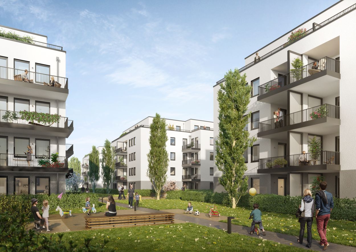 Visualisierung Projekt "Rathausvillen". Copyright: STRABAG Real Estate GmbH.