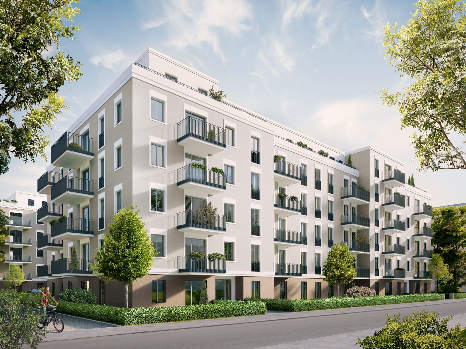 Das Projekt „Trio Am Park“ in Berlin-Spandau. Quelle: BMO Real Estate Partners GmbH. Das Projekt „Trio Am Park“ in Berlin-Spandau. Quelle: BMO Real Estate Partners GmbH.