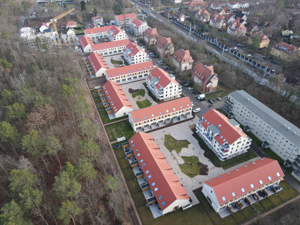 Die Ahornhöfe in Beelitz sind fertiggestellt. Copyright: KW-Development