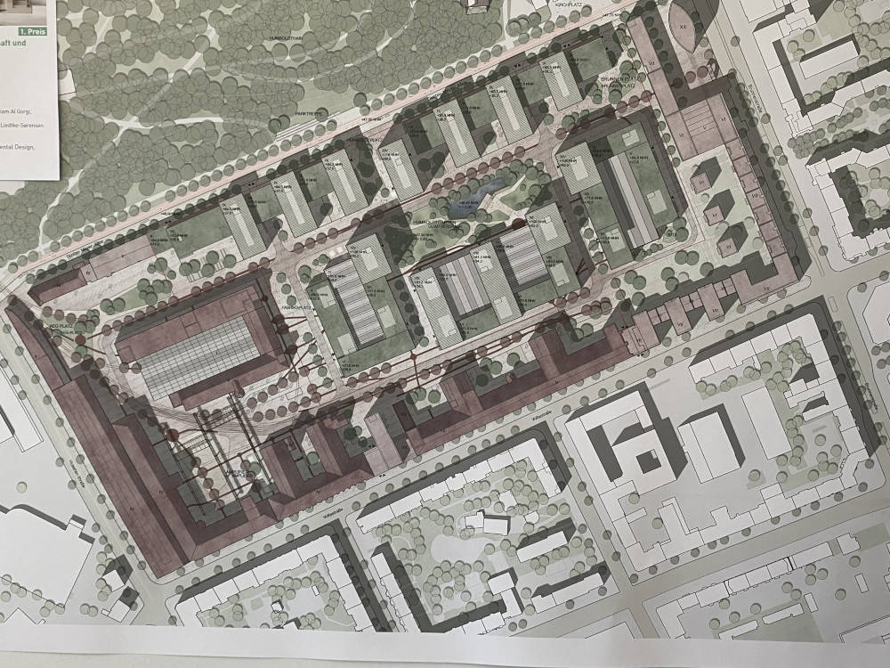 Eine Grafik des zukünftigen Quartiers Am Humboldthain. Foto: Mara Kaemmel