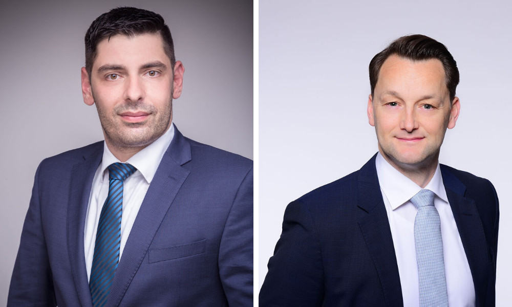 Hannes Baderschneider (l.) und Dirk Rieger widmen sich neuen Aufgaben bei BNP. Copyright: BNP Paribas Real Estate