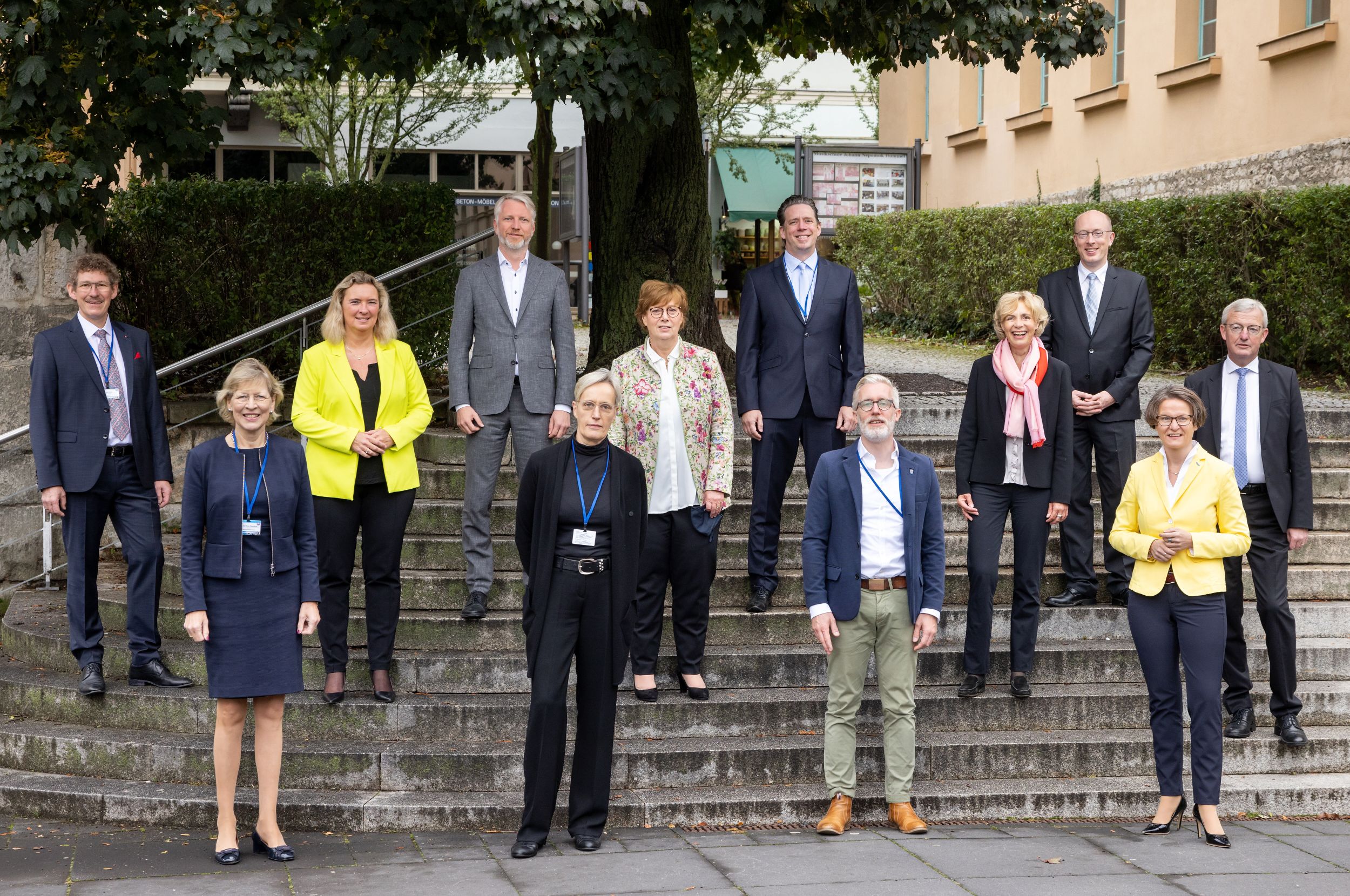 Die Teilnehmer der Bauministerkonferenz 2020 in Weimar. Copyright: Michael Reichel,
 arifotos.