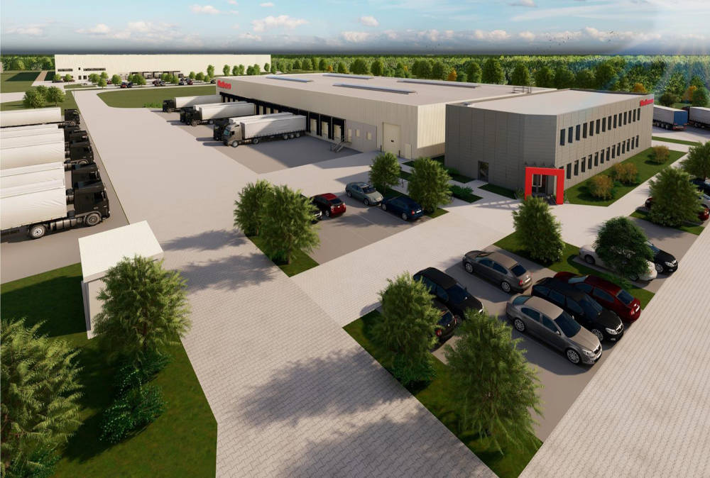 Am neuen Standort der Raben Group in Gera-Trebnitz sind moderne Logistikflächen entstanden. Quelle: Goldbeck 