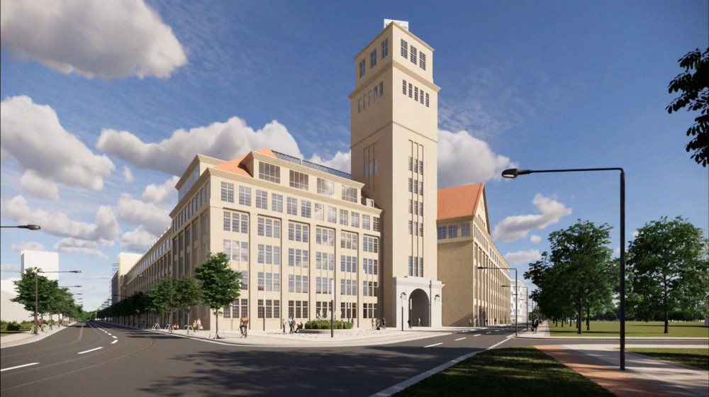 Der Behrens-Bau soll revitalisiert werden. Copyright: DIE Deutsche Immobilien Entwicklungs AG (DIEAG) Der Behrens-Bau soll revitalisiert werden. Copyright: DIE Deutsche Immobilien Entwicklungs AG (DIEAG)