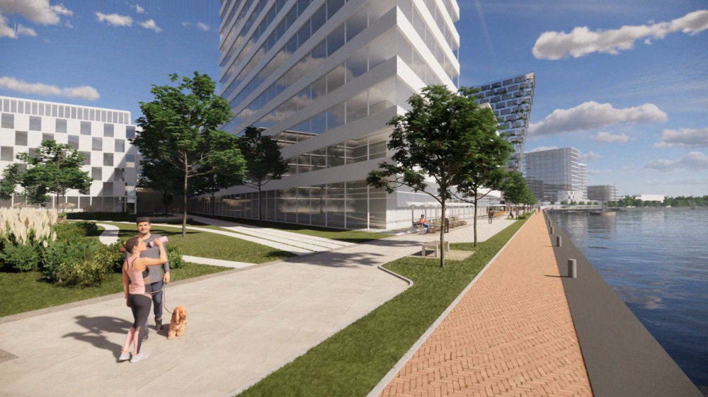 Der Uferweg soll demokratisiert,
sprich,
wieder öffentlich zugänglich gemacht werden. Copyright: DIE Deutsche Immobilien Entwicklungs AG (DIEAG) Der Uferweg soll demokratisiert,
sprich,
wieder öffentlich zugänglich gemacht werden. Copyright: DIE Deutsche Immobilien Entwicklungs AG (DIEAG)