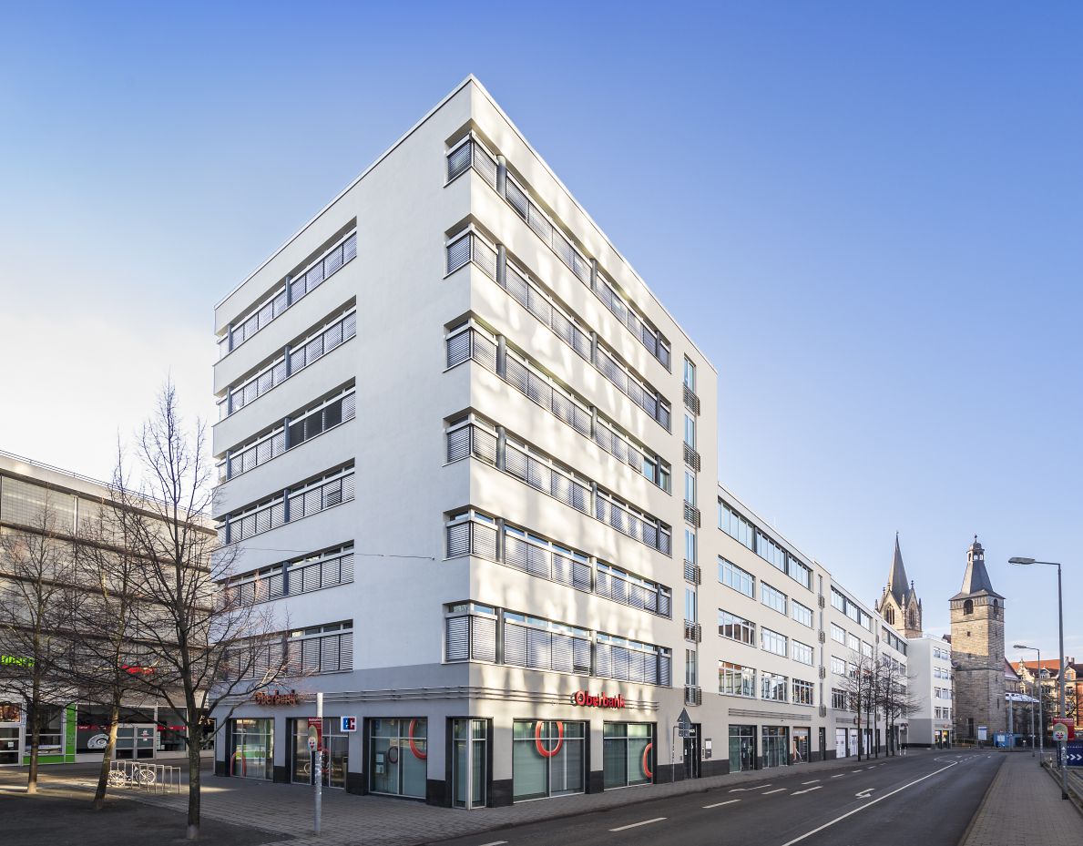 Das Büro- und Geschäftshaus am Anger 81 / Krämpferstraße 2-6 in Erfurt. Quelle: BNP Paribas Real Estate.