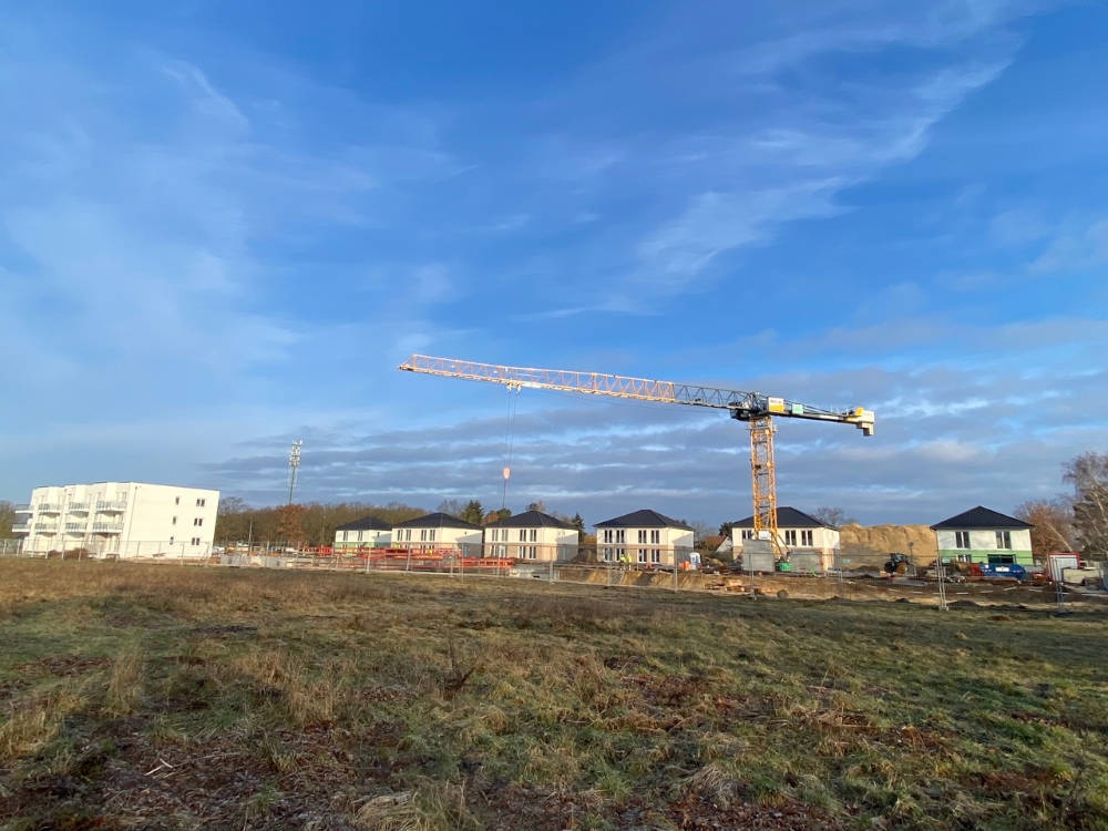 Blick auf die Baustelle in Schöneiche. Copyright: Mara Kaemmel