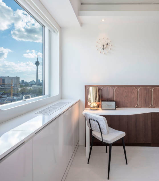 Blick in ein Hotelzimmer im Ruby Luna. Copyright: HPP Architekten / Foto: Ralph Richter