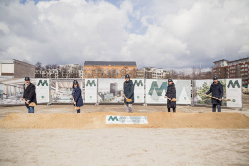 Der feierliche Spatenstich für das Gebäude "Das Holz-Carré M40". Copyright: Claudia Burger / Art-Invest Real Estate Der feierliche Spatenstich für das Gebäude "Das Holz-Carré M40". Copyright: Claudia Burger / Art-Invest Real Estate