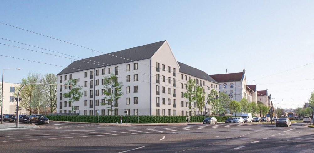 Am Standort Fröbelstraße entstehen 62 neue Wohnungen. Quelle: WiD