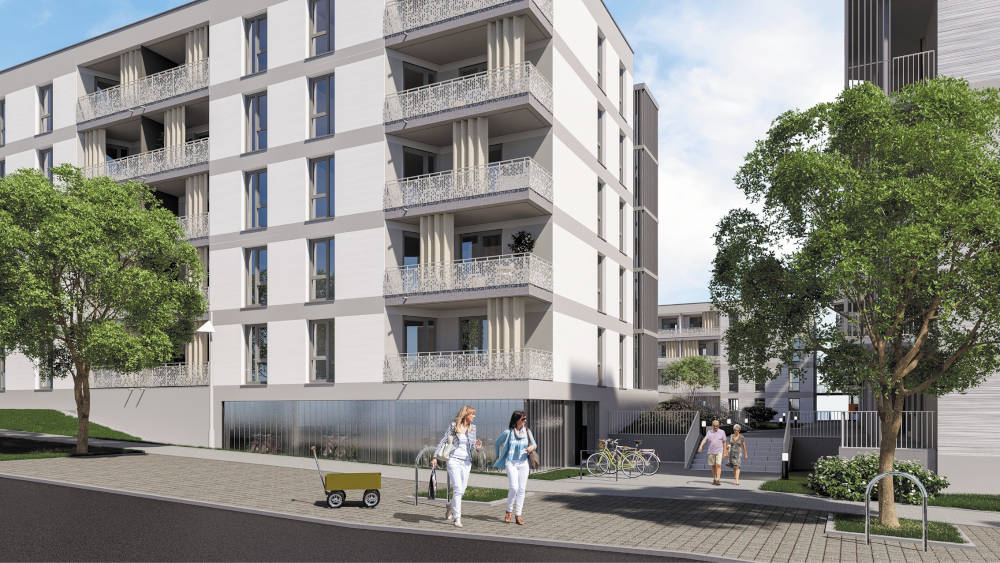 Ein Blick ins Quartier. Copyright: WOHNGROUP
