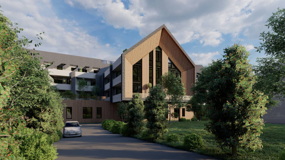 Das Hauptgebäude vom Family Nature Resort Schwarzatal. Copyright: PAB Architekten Das Hauptgebäude vom Family Nature Resort Schwarzatal. Copyright: PAB Architekten