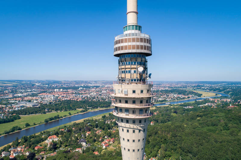 Der Turmkorb des Dresdner Fernsehturmes. Copyright: Deutsche Funkturm GmbH