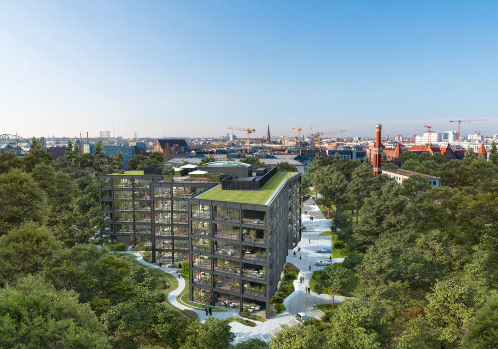 Green Building in grüner Umgebung: Grasblau. Copyright: CA Immo Green Building in grüner Umgebung: Grasblau. Copyright: CA Immo