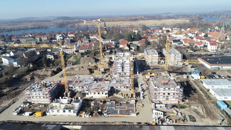 Das "Havel-Quartier": Ein Blick auf die Baustelle. Copyright: Leonwert