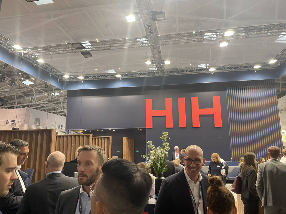 Der Stand von HIH Invest auf der EXPO REAL 2022. Copyright: IMMOCOM / Ivette Wagner