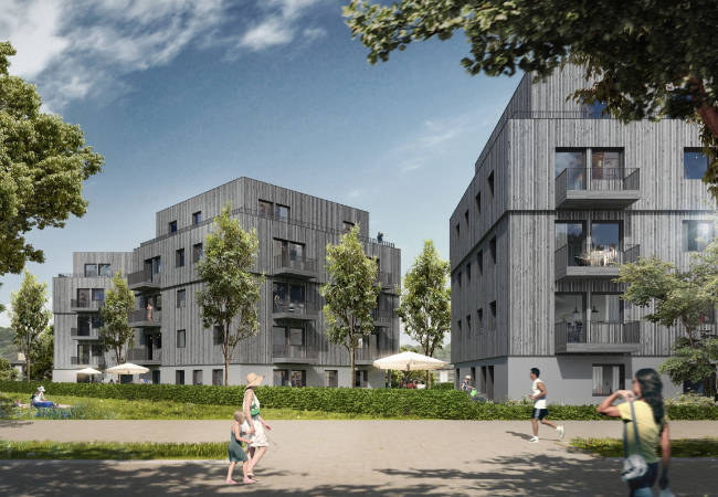 URBANER HOLZBAU in Berlin Treptow-Köpenick. Copyright: Björn Rolle