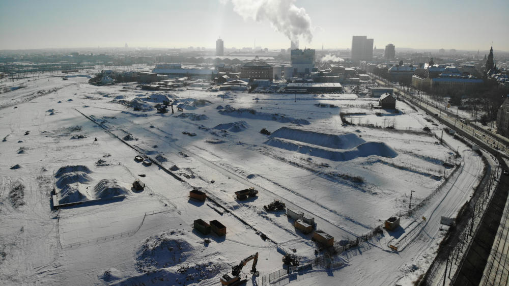 Der Eutritzscher Freiladebahnhof mit weißer Winterpracht. Copyright: IMMOCOM