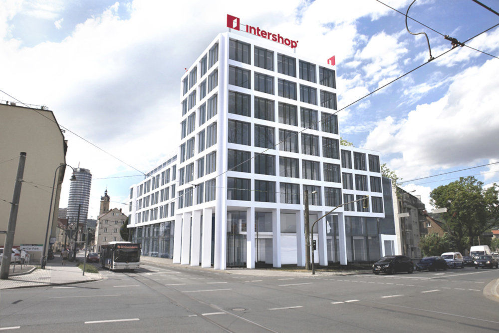 Das neue Gebäude für Intershop. Copyright: Waldhelm Architekten Das neue Gebäude für Intershop. Copyright: Waldhelm Architekten