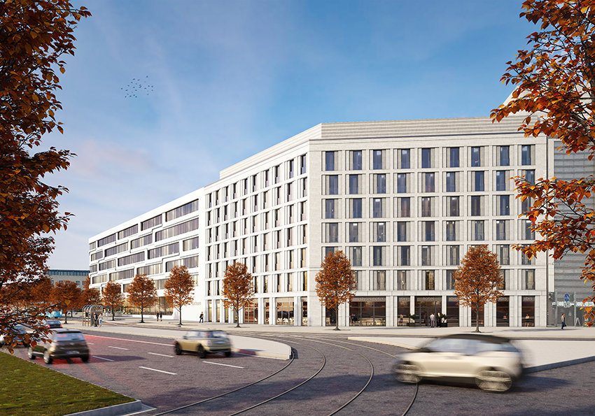 Blick auf den Hotelteil des Johannis-Quartiers. Copyright: FAY Projects GmbH Blick auf den Hotelteil des Johannis-Quartiers. Copyright: FAY Projects GmbH