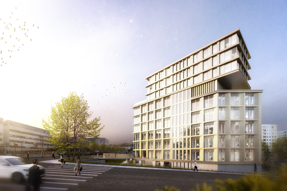 Das Wohn- und Geschäftshaus "K1" in Jena. Copyright: © ksg/rendertaxi Das Wohn- und Geschäftshaus "K1" in Jena. Copyright: © ksg/rendertaxi