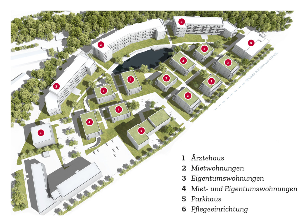 Ein Plan der Großentwicklung Kirschberg-Quartier. Copyright: BPD Ein Plan der Großentwicklung Kirschberg-Quartier. Copyright: BPD