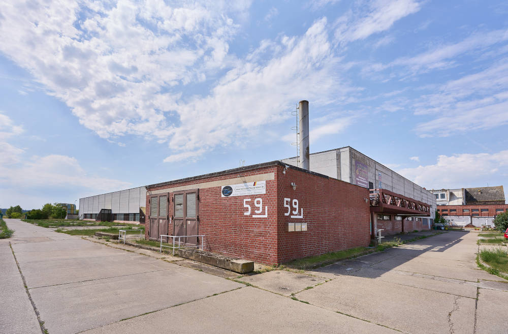 Blick auf das Gelände der Lettiner Porzellanfabrik von Nordosten. Copyright: Tom Dachs