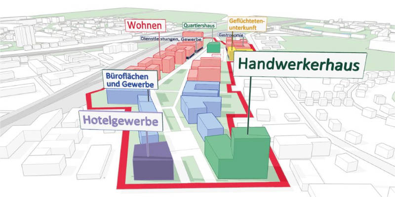 Die Planung des Quartiers Marienhöfe. Copyright: STATTBAU GmbH