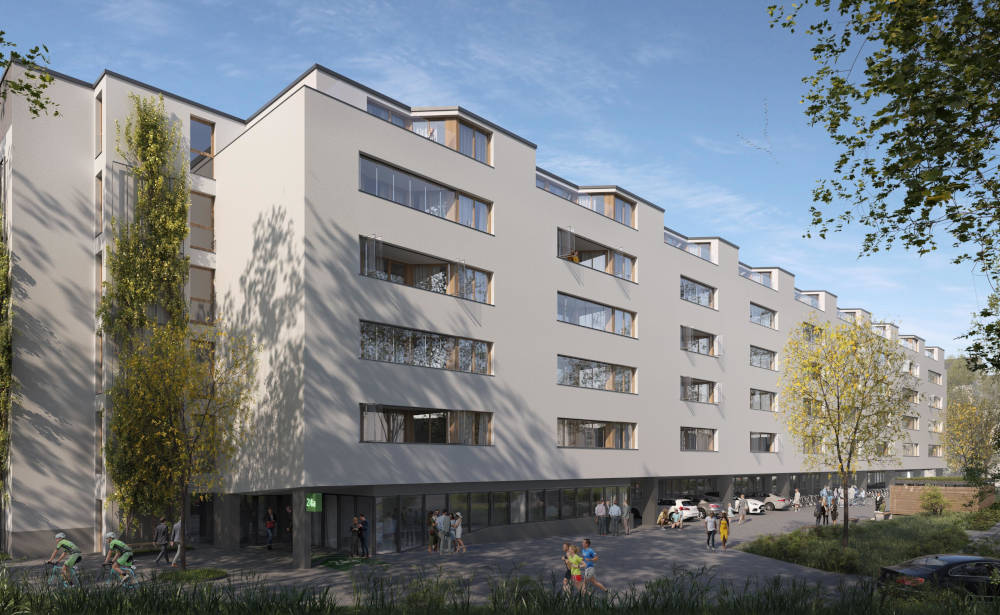 Das GESOBAU-Projekt in der Mühlenstraße. Copyright: spreeformat Architekten