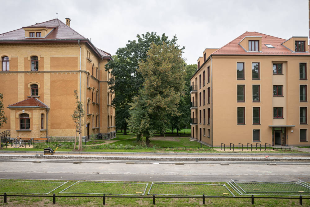 Erste geförderte Wohnungen der Parkstadt Leipzig sind fertiggestellt. Copyright: Eric Kemnitz