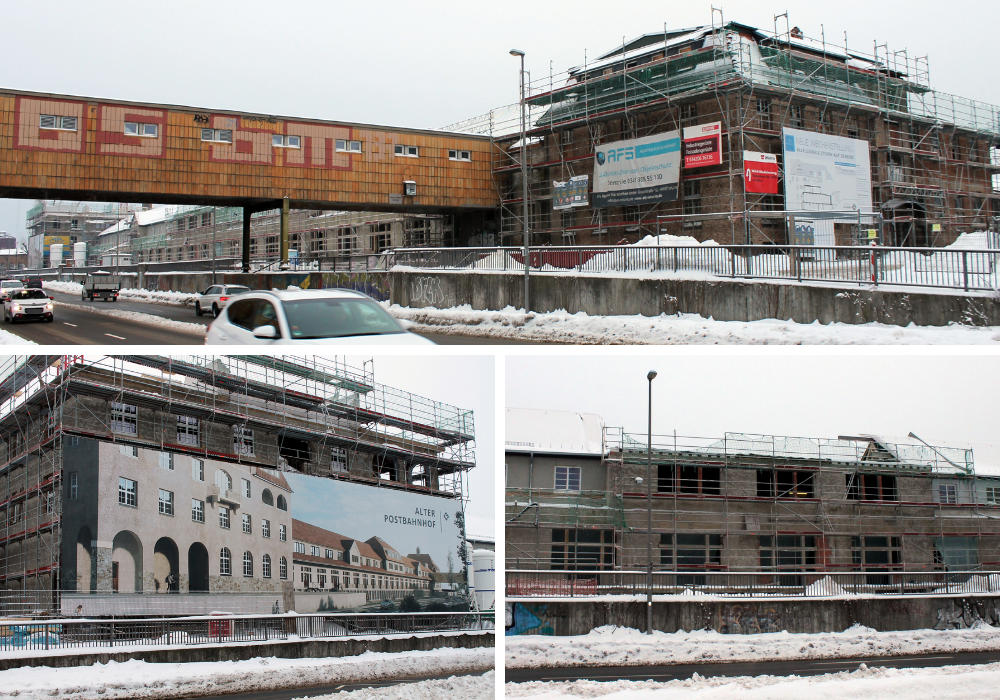 Der alte Postbahnhof wird zum Mariannen-Campus umgestaltet. Copyright: Pierre Pawlik / IMMOCOM