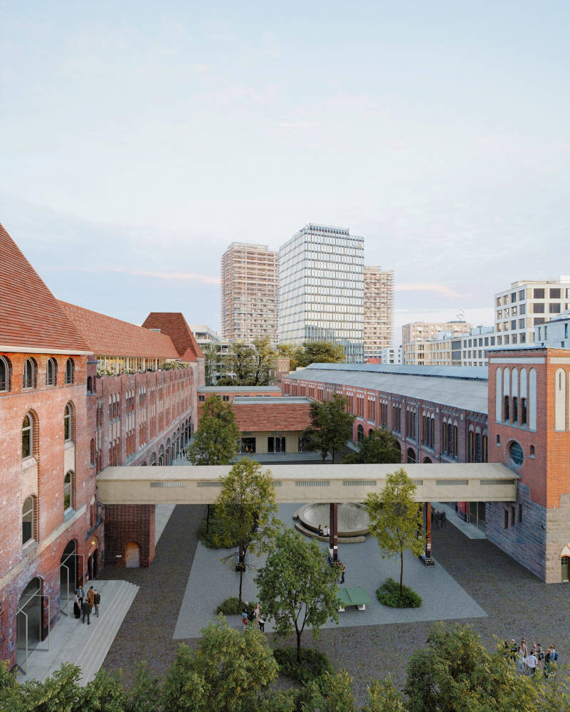 So soll das Stadtquartier "Postbahnhof - New Work Station" aussehen. Copyright: Artefactorylab