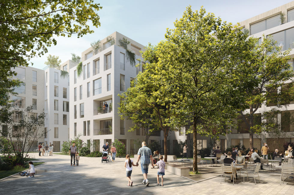 Das neue Quartier in Potsdam wird generationenübergreifend gedacht. Copyright: Nightnurse Images, Zürich Das neue Quartier in Potsdam wird generationenübergreifend gedacht. Copyright: Nightnurse Images, Zürich