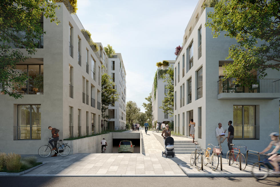 Umweltfreundliche Mobilität steht im Quartier Angergrund im Fokus. Copyright: Nightnurse Images, Zürich Umweltfreundliche Mobilität steht im Quartier Angergrund im Fokus. Copyright: Nightnurse Images, Zürich