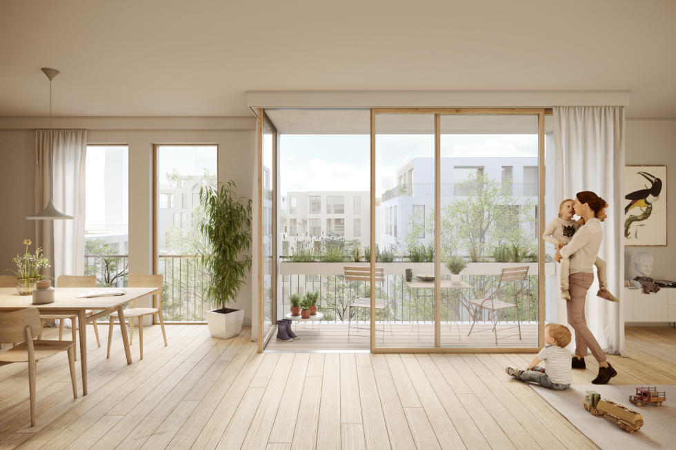 Ein Blick in eine Wohnung des neuen Quartiers. Copyright: Nightnurse Images, Zürich Ein Blick in eine Wohnung des neuen Quartiers. Copyright: Nightnurse Images, Zürich