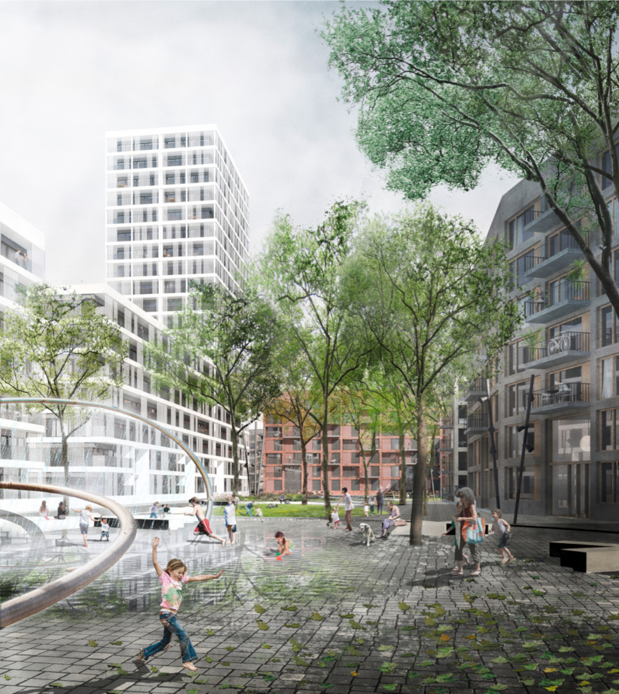 Das neue Quartier in der Gehrenseestraße schließt eine städtebauliche Wunde. Copyright: MLA+ und Grieger Harzer Landschaftsarchitekten