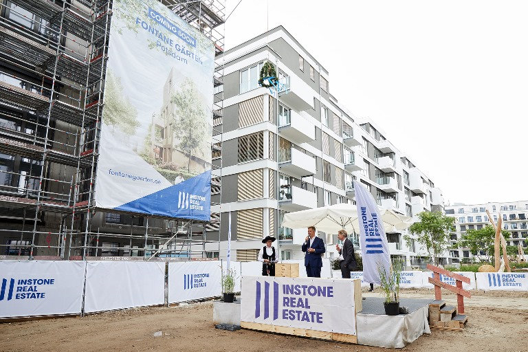 Richtfest am Quartier Luisenpark. Quelle: Instone Real Estate Richtfest am Quartier Luisenpark. Quelle: Instone Real Estate