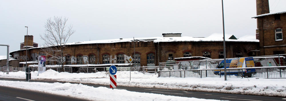 Der Ringlokschuppen am Postbahnhof. Copyright: Pierre Pawlik / IMMOCOM