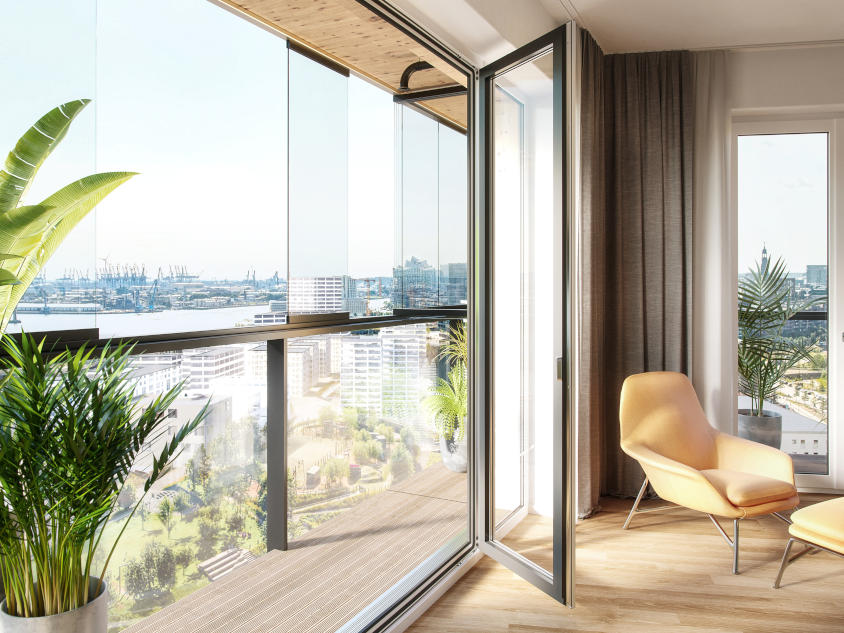 Loggien und umlaufende Galeriegänge vergrößern den Wohnbereich. Copyright: Garbe Immobilien-Projekte Loggien und umlaufende Galeriegänge vergrößern den Wohnbereich. Copyright: Garbe Immobilien-Projekte