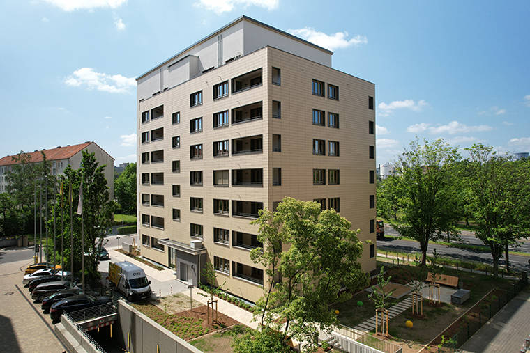 Ein Neubau der Sächsischen Wohnungsgenossenschaft Dresden eG in der Ammonstraße 68