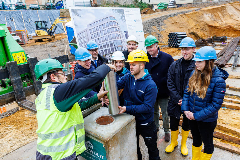 Grundsteinlegung für neue Siemens Niederlassung in Leipzig. Copyright: Jens Schlüter