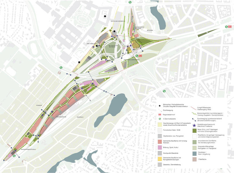 Das Siegerkonzept für den Stadteingang West im Überblick.