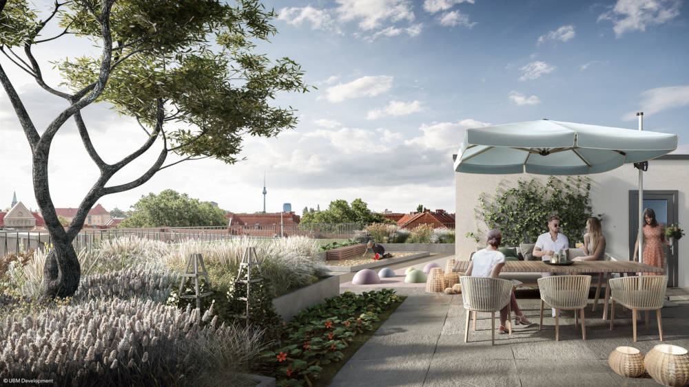 Der Thule-48-Dachgarten. Copyright: UBM Development. Der Thule-48-Dachgarten. Copyright: UBM Development.