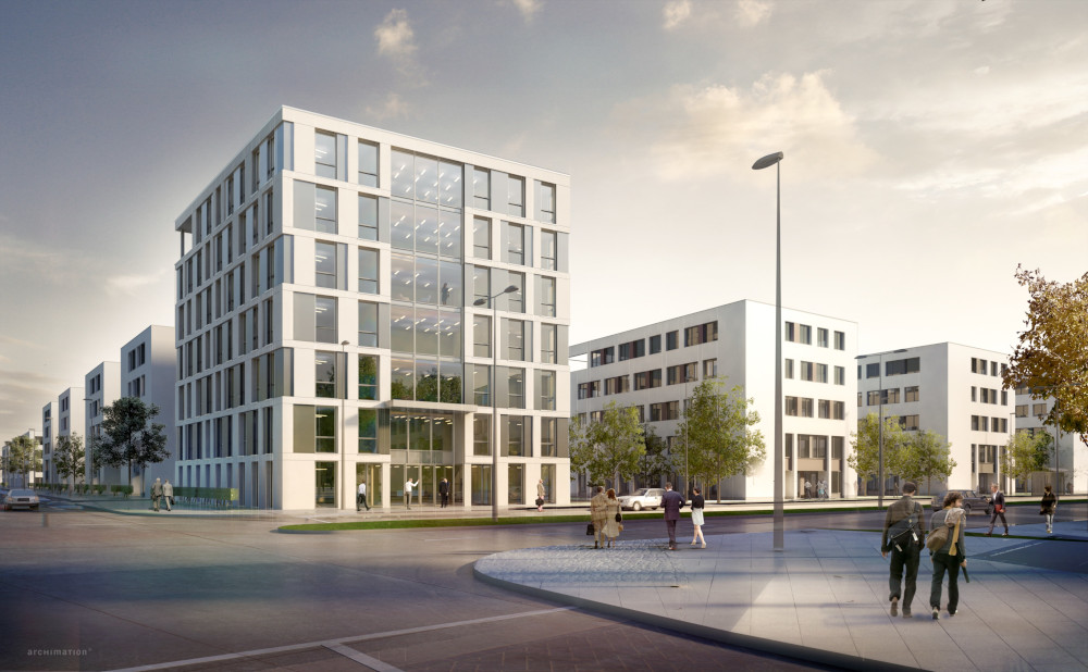 Der Tower B5 im Campus "AM OKTOGON". Copyright: immobilien-experten-ag.