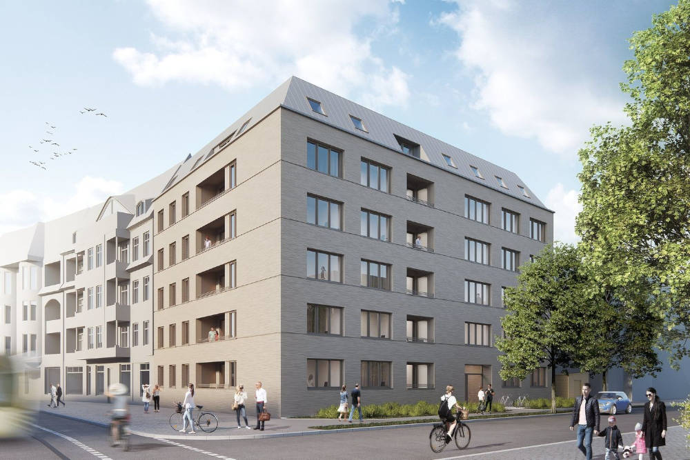 Das Vorhaben der GESOBAU AG in der Uhlandstraße. Copyright: ZOOMARCHITEKTEN GmbH