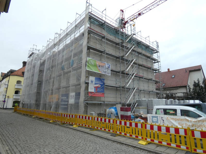 Das neue UNITAS-Wohnhaus in Delitzsch ist im Rohbau vollendet. Quelle: UNITAS