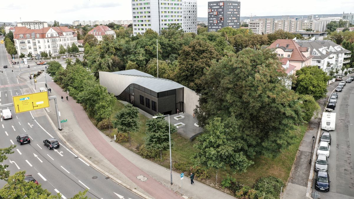 Visualisierung Carbonbeton-Haus Dresden. Copyright: TU Dresden, Institut für Massivbau. Visualisierung Carbonbeton-Haus Dresden. Copyright: TU Dresden, Institut für Massivbau.