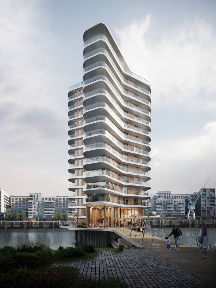 Der Turm von KCAP B.V.,
 Rotterdam. Quelle: LIP Ludger Inholte Projektentwicklung GmbH / KCAP