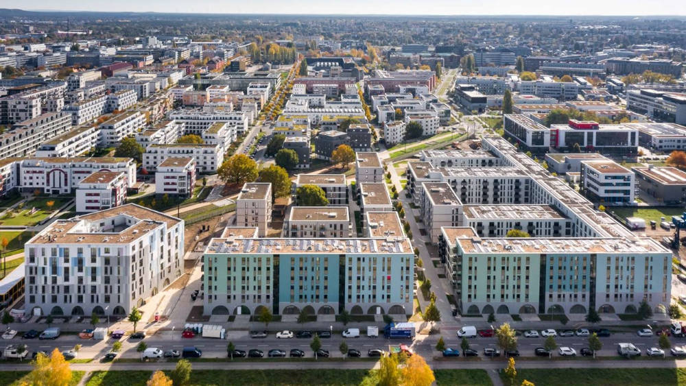 Das Quartier "Wohnen am Campus" der HOWOGE ist fertig. Copyright: Benjamin Pritzkuleit